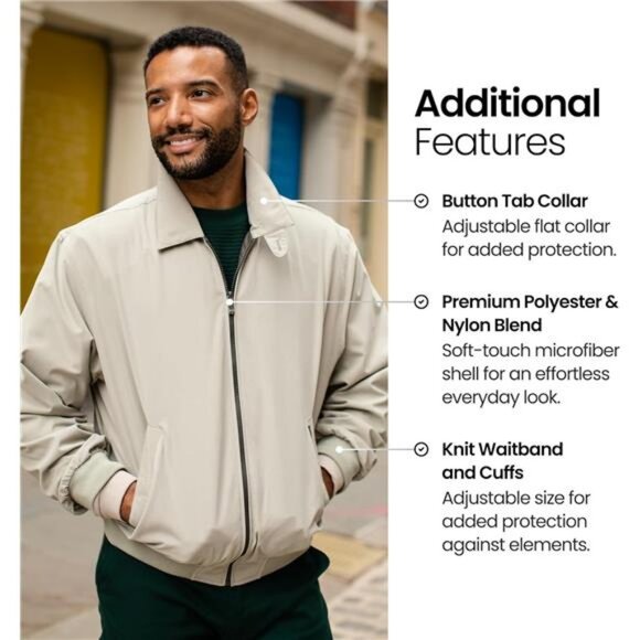 Weatherproof Men's Golf Jacket - Lightweight Windbreaker, Water-Resistant - Picture 5 of 7